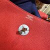 Liu Factory Lindy Togo Leather S3 Bright Red Silver Hardware 30cm Full Handmade