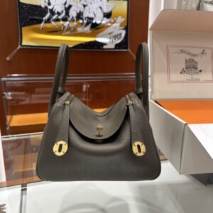 Liu Factory Lindy Togo Leather Deep Grey Silver Hardware 26cm Full Handmade