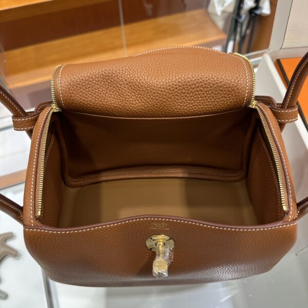 Liu Factory Lindy Togo Leather Golden Brown Gold Hardware 26cm Full Handmade