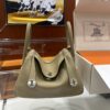 Liu Factory Lindy Togo Leather Tea Khaki Silver Hardware 26cm Full Handmade