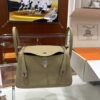 Liu Factory Lindy Togo Leather Tea Khaki Silver Hardware 26cm Full Handmade