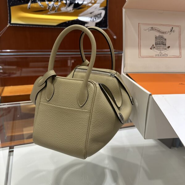 Liu Factory Lindy Togo Leather Tea Khaki Silver Hardware 26cm Full Handmade