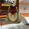 Liu Factory Lindy Togo Leather Tea Khaki Silver Hardware 26cm Full Handmade