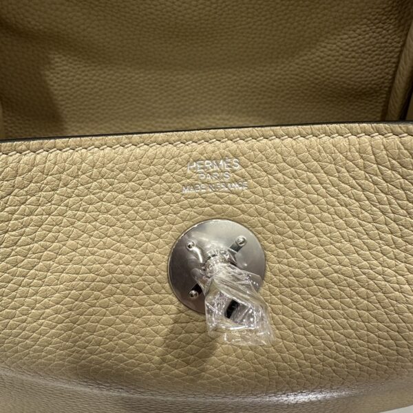 Liu Factory Lindy Togo Leather Tea Khaki Silver Hardware 26cm Full Handmade