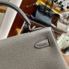 wsxc1778662776044_10 Liu Factory Kelly Togo Leather 8F Medium Grey Silver Hardware 25cm Full Handmade