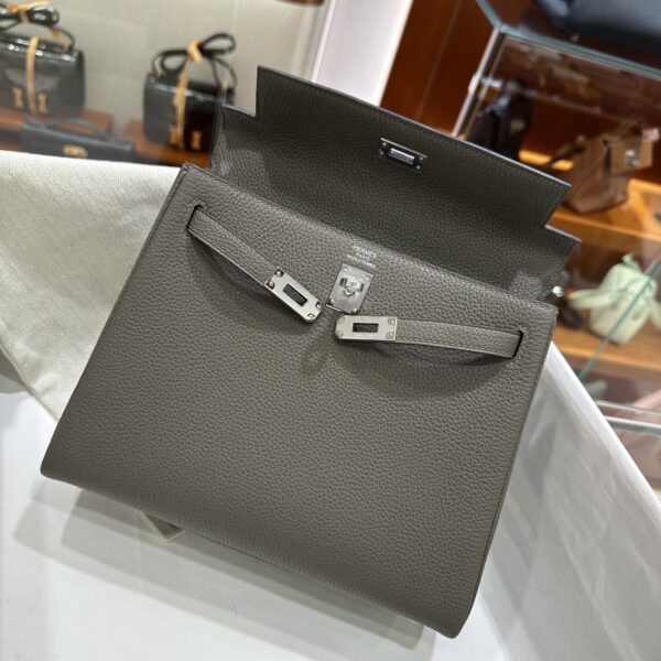 wsxc1778662776044_2 Liu Factory Kelly Togo Leather 8F Medium Grey Silver Hardware 25cm Full Handmade