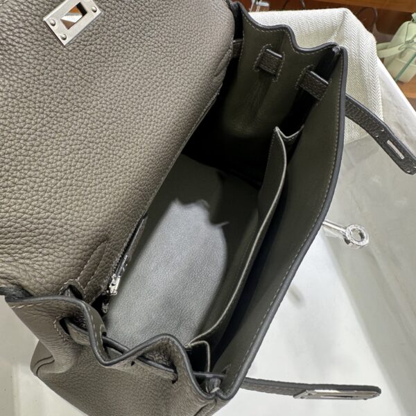 wsxc1778662776044_5 Liu Factory Kelly Togo Leather 8F Medium Grey Silver Hardware 25cm Full Handmade