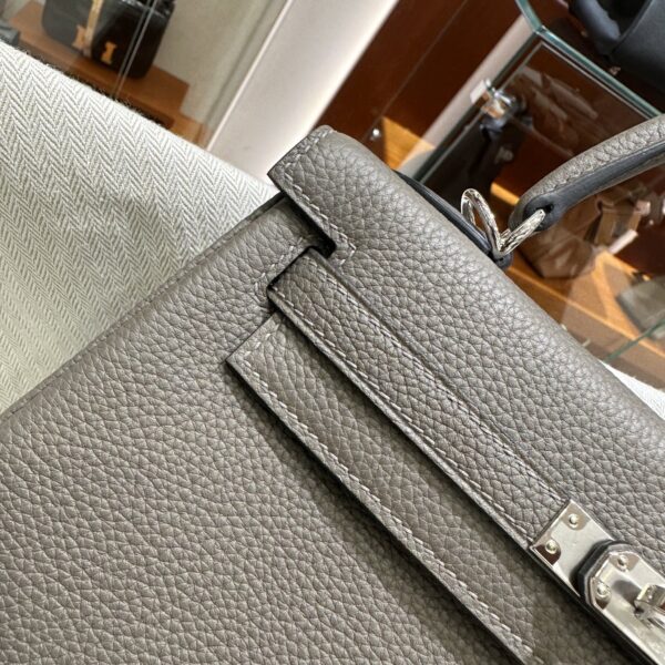 wsxc1778662776044_8 Liu Factory Kelly Togo Leather 8F Medium Grey Silver Hardware 25cm Full Handmade