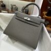 wsxc1778662776044_9 Liu Factory Kelly Togo Leather 8F Medium Grey Silver Hardware 25cm Full Handmade