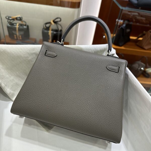 wsxc1778662776046_1 Liu Factory Kelly Togo Leather 8F Medium Grey Silver Hardware 25cm Full Handmade