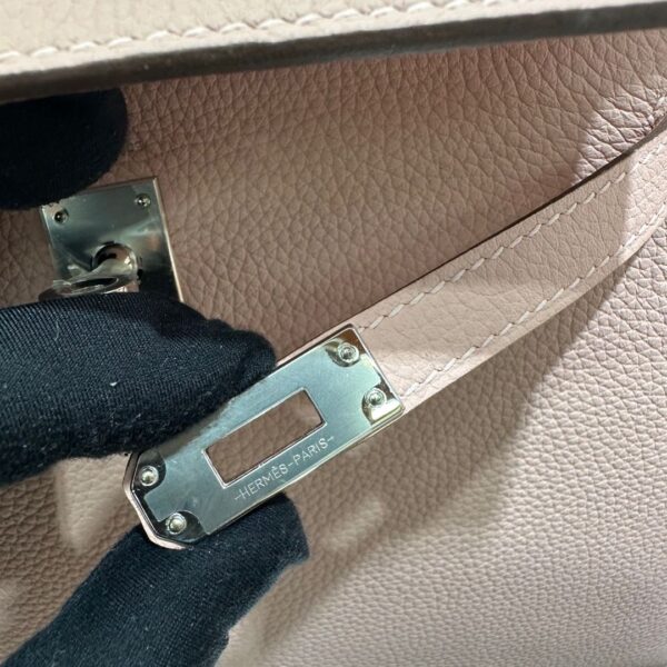 Liu Factory Kelly Togo Leather 3Q Sakura Pink Silver Hardware 25cm Full Handmade