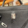Liu Factory Kelly Togo Leather CK89 Black Silver Hardware 25cm Full Handmade