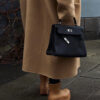 Liu Factory Kelly Togo Leather CK89 Black Silver Hardware 25cm Full Handmade