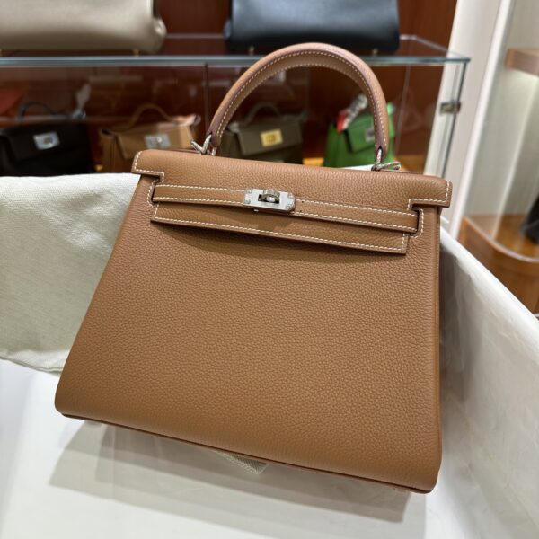 wsxc1778859491684_0-1 Liu Factory Kelly Togo Leather CK37 Gold Brown Silver Hardware 25cm Full Handmade