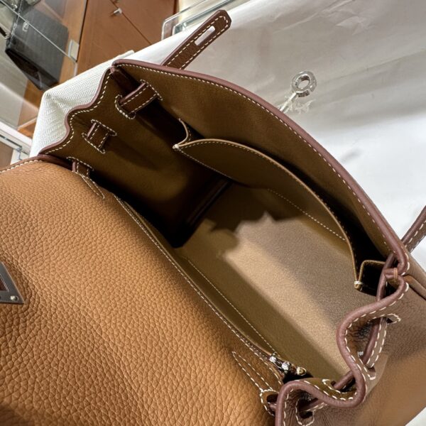 wsxc1778859491684_5 Liu Factory Kelly Togo Leather CK37 Gold Brown Silver Hardware 25cm Full Handmade
