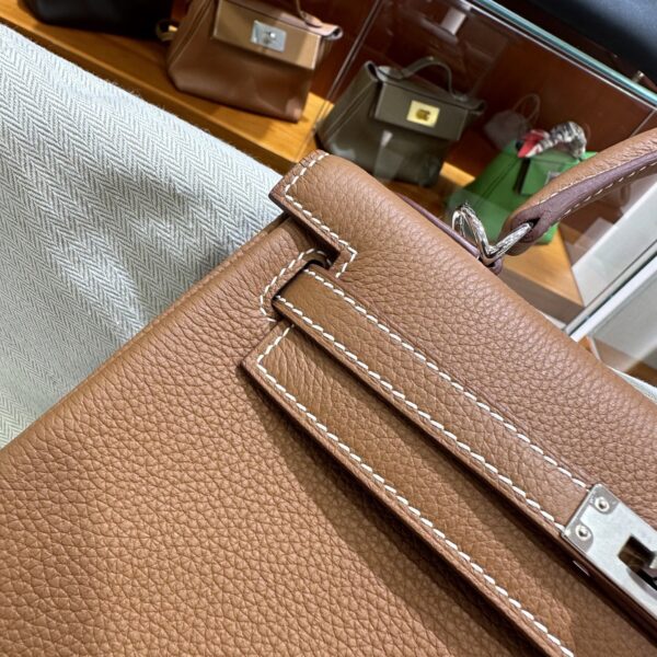 wsxc1778859491685_7 Liu Factory Kelly Togo Leather CK37 Gold Brown Silver Hardware 25cm Full Handmade
