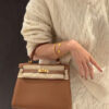 wsxc1778859497323_1 Liu Factory Kelly Togo Leather CK37 Gold Brown Silver Hardware 25cm Full Handmade