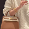 wsxc1778859497323_2 Liu Factory Kelly Togo Leather CK37 Gold Brown Silver Hardware 25cm Full Handmade