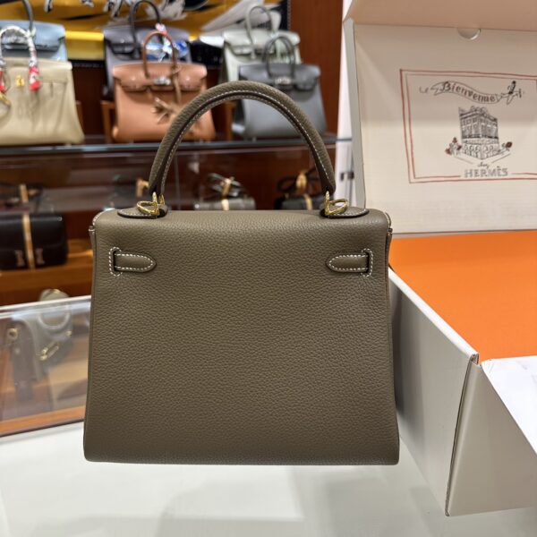 wsxc1778859517488_3 Liu Factory Kelly Togo Leather CK18 Etoupe Grey Gold Hardware 25cm Full Handmade