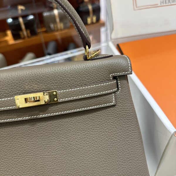 wsxc1778859517488_5 Liu Factory Kelly Togo Leather CK18 Etoupe Grey Gold Hardware 25cm Full Handmade