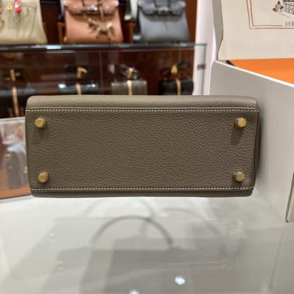 wsxc1778859517488_7 Liu Factory Kelly Togo Leather CK18 Etoupe Grey Gold Hardware 25cm Full Handmade