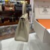 wsxc1778859543366_1 Liu Factory Kelly Togo Leather CK10 Cream White Silver Hardware 25cm Full Handmade