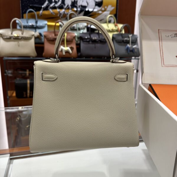 wsxc1778859543366_2 Liu Factory Kelly Togo Leather CK10 Cream White Silver Hardware 25cm Full Handmade