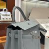 wsxc1779199240695_7 Liu Factory Kelly Swift Leather Linen Blue Silver Hardware 32cm Full Handmade