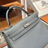 wsxc1779199240696_3 Liu Factory Kelly Swift Leather Linen Blue Silver Hardware 32cm Full Handmade