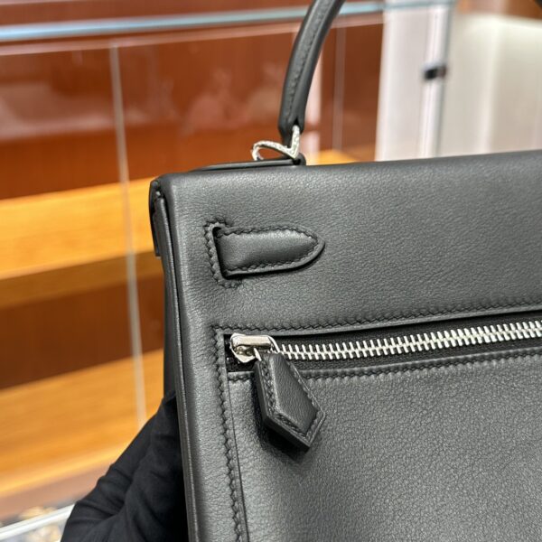 wsxc1779199261557_3 Liu Factory Kelly Lakis Swift Leather CK89 Black Silver Hardware 28cm Full Handmade