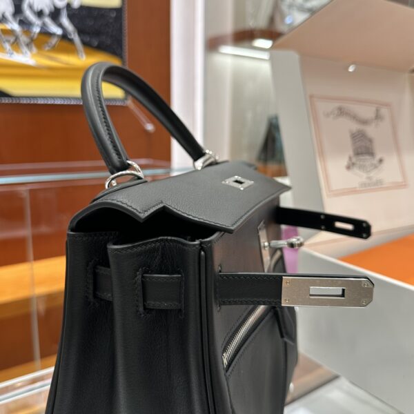 wsxc1779199261557_4 Liu Factory Kelly Lakis Swift Leather CK89 Black Silver Hardware 28cm Full Handmade