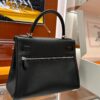 wsxc1779199261557_7 Liu Factory Kelly Lakis Swift Leather CK89 Black Silver Hardware 28cm Full Handmade