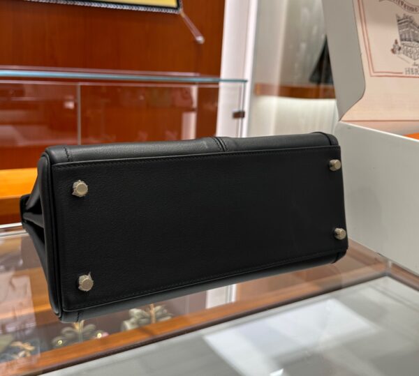 wsxc1779199261557_8 Liu Factory Kelly Lakis Swift Leather CK89 Black Silver Hardware 28cm Full Handmade