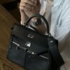 wsxc1779199274670_1 Liu Factory Kelly Lakis Swift Leather CK89 Black Silver Hardware 28cm Full Handmade