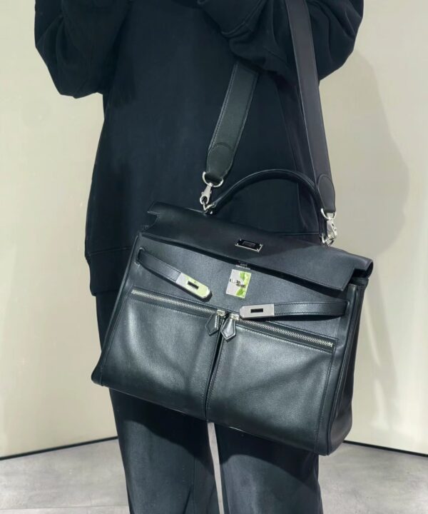 wsxc1779199274670_5 Liu Factory Kelly Lakis Swift Leather CK89 Black Silver Hardware 28cm Full Handmade