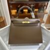wsxc1779199378204_0-1 Liu Factory Kelly Shiny Box Leather Caramel Coffee Gold Hardware 28cm Full Handmade