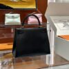 wsxc1779199427242_1 Liu Factory Kelly Shiny Box Leather CK89 Black Silver Hardware 25cm Full Handmade