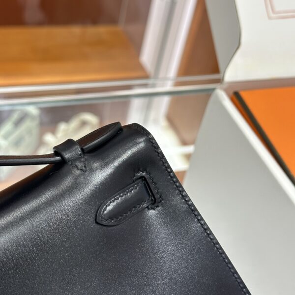 wsxc1779199582715_4 Liu Factory Mini Kelly Pochette Shiny Box Leather CK89 Black Silver Hardware 22cm Full Handmade