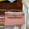 wsxc1780397467471_0 Liu Factory Mini Kelly Pochette Ostrich Leather CK94 Cream Pink Silver Hardware 22cm Full Handmade
