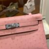 wsxc1780397467471_6 Liu Factory Mini Kelly Pochette Ostrich Leather CK94 Cream Pink Silver Hardware 22cm Full Handmade