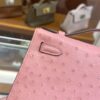 wsxc1780397467471_7 Liu Factory Mini Kelly Pochette Ostrich Leather CK94 Cream Pink Silver Hardware 22cm Full Handmade