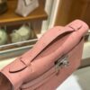 wsxc1780397467471_8 Liu Factory Mini Kelly Pochette Ostrich Leather CK94 Cream Pink Silver Hardware 22cm Full Handmade