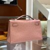 wsxc1780397505630_2 Liu Factory Mini Kelly Pochette Ostrich Leather CK94 Cream Pink Gold Hardware 22cm Full Handmade