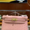wsxc1780397505630_5 Liu Factory Mini Kelly Pochette Ostrich Leather CK94 Cream Pink Gold Hardware 22cm Full Handmade