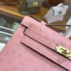 wsxc1780397505630_6 Liu Factory Mini Kelly Pochette Ostrich Leather CK94 Cream Pink Gold Hardware 22cm Full Handmade
