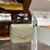 wsxc1781004460444_0 Liu Factory Constance Ostrich Leather Cream White Gold Hardware 18cm Full Handmade