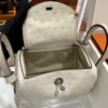 wsxc1781004561643_7 Liu Factory Mini Lindy Ostrich Leather Cream White Silver Hardware 19cm Full Handmade