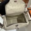 wsxc1781004561643_8 Liu Factory Mini Lindy Ostrich Leather Cream White Silver Hardware 19cm Full Handmade