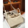 wsxc1781004579376_2 Liu Factory Mini Lindy Ostrich Leather Cream White Silver Hardware 19cm Full Handmade
