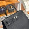 wsxc1781113928777_5 Liu Factory Kelly Lizard Leather CK89 Black Silver Hardware 25cm Full Handmade